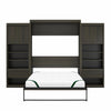 Paramount Queen Wall Bed Bundle with 2 Bedside Storage Cabinets & 8" Memory Foam Mattress - Espresso - Queen