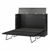 Paramount Queen Trifold Cabinet Bed with Mattress and Storage Drawers - Black Oak - Queen