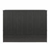 Paramount Queen Trifold Cabinet Bed with Mattress and Storage Drawers - Black Oak - Queen