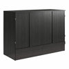 Paramount Queen Trifold Cabinet Bed with Mattress and Storage Drawers - Black Oak - Queen