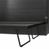 Paramount Queen Trifold Cabinet Bed with Mattress and Storage Drawers - Black Oak - Queen