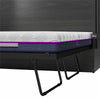 Paramount Queen Trifold Cabinet Bed with Mattress and Storage Drawers - Black Oak - Queen