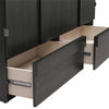 Paramount Queen Trifold Cabinet Bed with Mattress and Storage Drawers - Black Oak - Queen