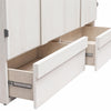 Paramount Queen Trifold Cabinet Bed with Mattress and Storage Drawers - Ivory Oak - Queen