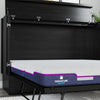 Paramount Queen Trifold Cabinet Bed with Mattress and Storage Drawers - Black Oak - Queen