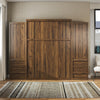 Paramount Armoire Wardrobe Storage Cabinet with Drawers - Columbia Walnut