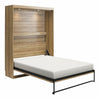 Impressions Full Wall Bed with Gallery Shelf & Touch Sensor LED Lighting - Natural