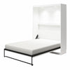 Impressions Full Wall Bed with Gallery Shelf & Touch Sensor LED Lighting - White