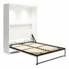 Impressions Full Wall Bed with Gallery Shelf & Touch Sensor LED Lighting - White