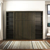 Signature Sleep Paramount Full Murphy Bed Bundle with 2 Open Storage Side Cabinets - Espresso - Full