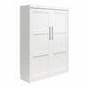 Signature Sleep Impressions Queen Murphy Bed with Gallery Shelf & Touch Sensor LED Lighting, - White - Queen