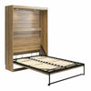 Signature Sleep Impressions Queen Murphy Bed with Gallery Shelf & Touch Sensor LED Lighting, - Natural - Queen