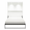 Signature Sleep Impressions Full Murphy Bed with Gallery Shelf & Touch Sensor LED Lighting - White - Full