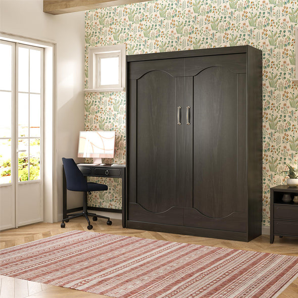 Novogratz Her Majesty Queen Murphy Bed - Black Oak - Queen