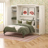 Novogratz Her Majesty Queen Murphy Bed Combo with 2 Storage Wardrobes - White - Queen