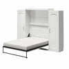 Novogratz Her Majesty Queen Murphy Bed Combo with 2 Storage Wardrobes - White - Queen