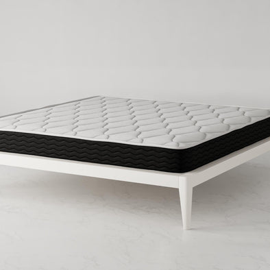 Vitality 8" Independently Encased Coil and Charcoal Gel Memory Foam Hybrid Mattress - White - King