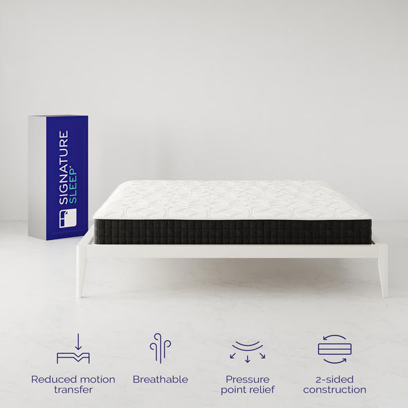 Signature Sleep Contour Comfort 10" Independently Encased Coil Mattress - White - King