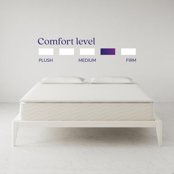 Contour Hybrid 12" Independently Encased Coil Memory Foam Mattress - White - King
