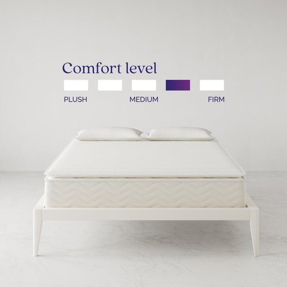 Contour Hybrid 12" Independently Encased Coil Memory Foam Mattress - White - Queen