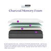 Signature Sleep Italian Made Memoir 10" Charcoal Memory Foam Mattress, Full - White - Full