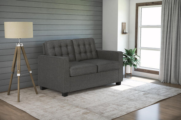 Avery Loveseat Sleeper Sofa with Memory Foam Mattress - Gray - N/A