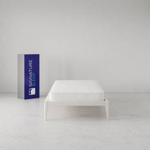 Signature Sleep Solace 6" Bonnell Coil Mattress, Twin - White - Twin