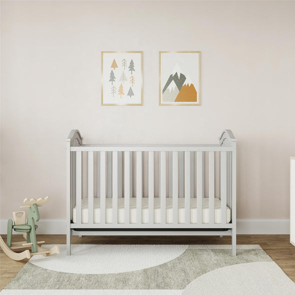 Signature Sleep Sweet Cuddles Baby Crib & Toddler Bed Mattress, White/Gray Polka Dot - White / Grey - Crib & Toddler Mattress