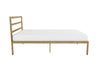 Premium Modern Platform Bed with Headboard - Gold - Twin