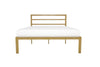Premium Modern Platform Bed with Headboard - Gold - Full