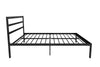 Premium Modern Platform Bed with Headboard - Black - Full