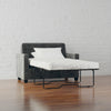 Casey Loveseat Sleeper Sofa with Memory Foam Mattress - Gray - Twin