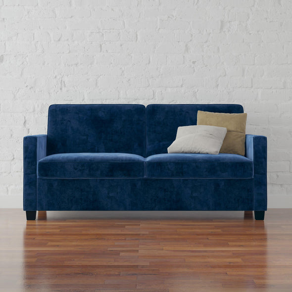Casey Loveseat Sofa Sleeper with Memory Foam Mattress - Blue - Full